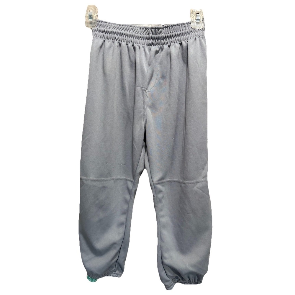 Augusta Sportswear Grey Baseball Pants Youth Size Large Elastic Hem Mid Rise‎